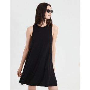 American Eagle Cut-Out Black Swing Dress
